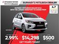 2023 Mitsubishi Mirage SE - 10YR WRNTY- Pre-Order credit $500 for sale 2023
Mitsubishi
Mirage SE - 10YR WRNTY- Pre-Order credit $500